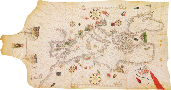 Portolan Chart by Matteo Prunes  – AyN Ediciones – PM-1 – Museo Naval (Madrid, Spain)